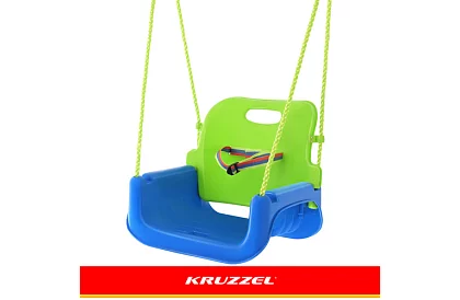 Leagăna colorată pentru copii 3 în 1 - până la 30 kg - verde-albastră