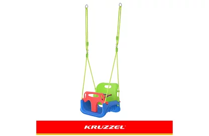 Leagăna colorată pentru copii 3 în 1 - până la 30 kg - verde-albastră