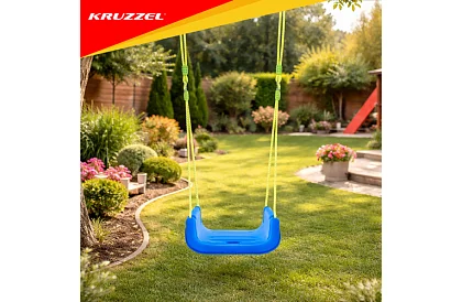 Leagăna colorată pentru copii 3 în 1 - până la 30 kg - verde-albastră