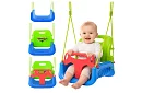 Leagăna colorată pentru copii 3 în 1 - până la 30 kg - verde-albastră