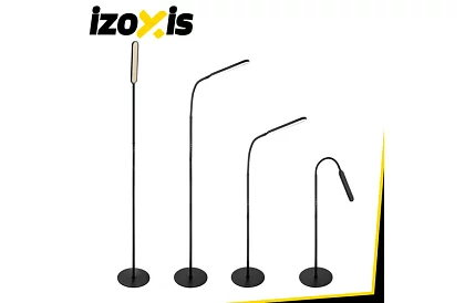 Lampa de podea LED dimabilă 180 cm – neagră cu telecomandă