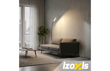 Lampa de podea LED dimabilă 180 cm – neagră cu telecomandă