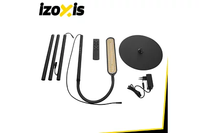 Lampa de podea LED dimabilă 180 cm – neagră cu telecomandă