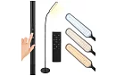 Lampa de podea LED dimabilă 180 cm – neagră cu telecomandă