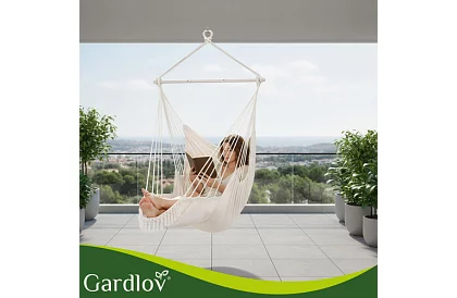 Scaun suspendat de grădină BOHO 2 în 1 – bej