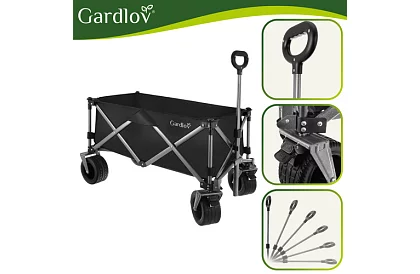 Cărucior de transport pliabil pentru plajă  87 × 46 × 70 cm – până la 200 kg