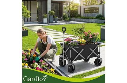 Cărucior de transport pliabil pentru plajă  87 × 46 × 70 cm – până la 200 kg