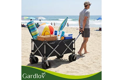 Cărucior de transport pliabil pentru plajă  87 × 46 × 70 cm – până la 200 kg