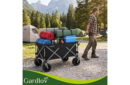 Cărucior de transport pliabil pentru plajă  87 × 46 × 70 cm – până la 200 kg