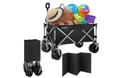 Cărucior de transport pliabil pentru plajă  87 × 46 × 70 cm – până la 200 kg