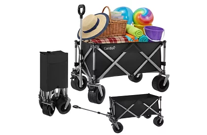 Cărucior de transport pliabil pentru plajă  87 × 46 × 70 cm – până la 200 kg