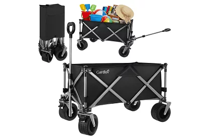 Cărucior de transport pliabil pentru plajă  87 × 46 × 70 cm – până la 200 kg