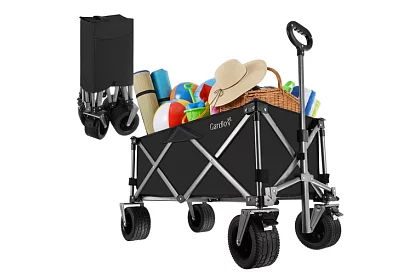 Cărucior de transport pliabil pentru plajă  87 × 46 × 70 cm – până la 200 kg