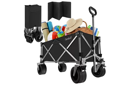 Cărucior de transport pliabil pentru plajă  87 × 46 × 70 cm – până la 200 kg