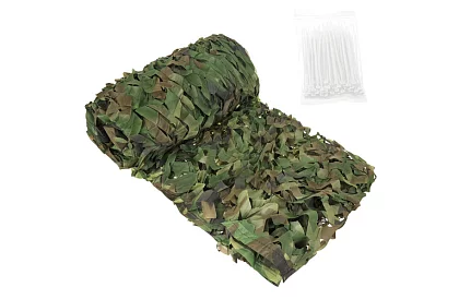 Rețea de camuflaj militară 3x6 metri + 100 de benzi de strângere