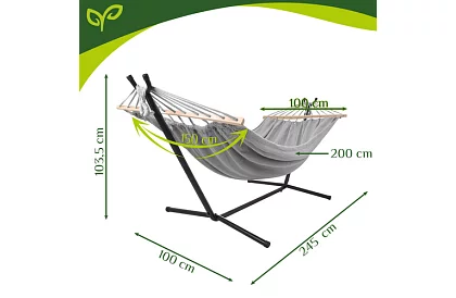 Răchita de grădină 200 × 150 cm + suport de fier până la 250 kg