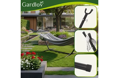 Răchita de grădină 200 × 150 cm + suport de fier până la 250 kg