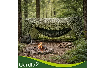 Rețea de camuflaj militară 2x5 metri + 100 de benzi de strângere