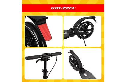 Trottineta pliabilă Black Hyperion cu roți de 200 mm