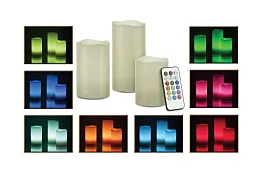 Lumânări LED - 3 bucăţi, cu telecomandă