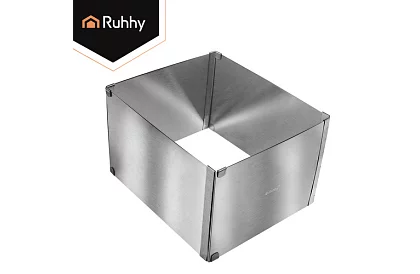 Formă de tort rectangulară ajustabilă 20–38 × 24–45 cm, înălțime 15 cm