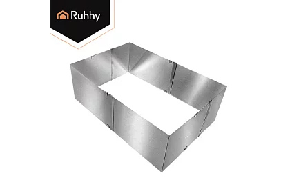 Formă de tort rectangulară ajustabilă 20–38 × 24–45 cm, înălțime 15 cm