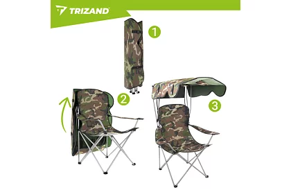 Scaun de pescuit pliabil cu umbrelă – ARMY PANAMA