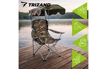 Scaun de pescuit pliabil cu umbrelă – ARMY PANAMA