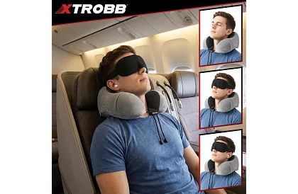Perna de călătorie pentru gât, pentru avion, mașină + accesorii