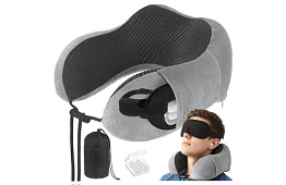 Perna de călătorie pentru gât, pentru avion, mașină + accesorii
