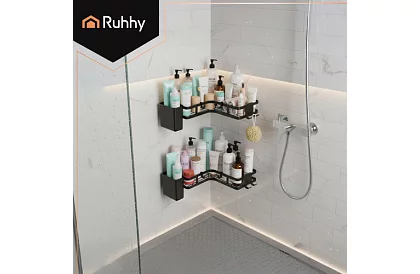 Raft de baie colț - set 2 bucăți