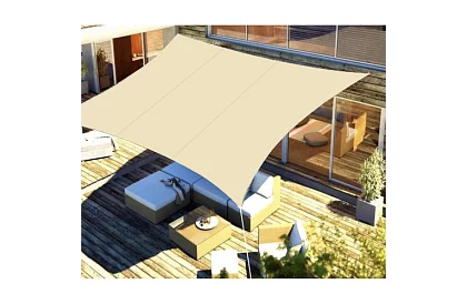 Plasă de umbrire pentru soare 4 × 3 m – Bej