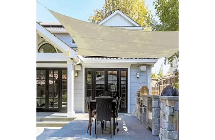 Plasă de umbrire pentru soare 4 × 3 m – Bej