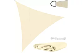 Plasă de umbrire triunghiulară 4 × 4 × 4 m – Bej