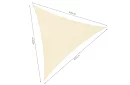 Plasă de umbrire triunghiulară 4 × 4 × 4 m – Bej