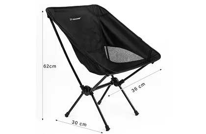 Scaun de camping pliabil până la 120 kg – negru