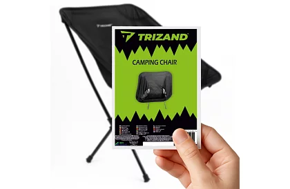 Scaun de camping pliabil până la 120 kg – negru