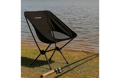 Scaun de camping pliabil până la 120 kg – negru