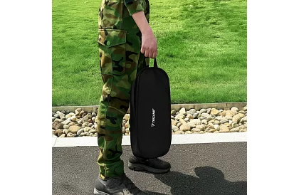 Scaun de camping pliabil până la 120 kg – negru