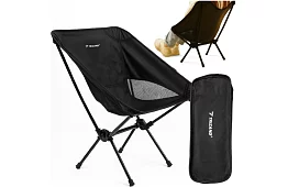 Scaun de camping pliabil până la 120 kg – negru