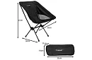 Scaun de camping pliabil până la 120 kg – negru