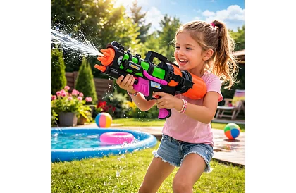 Pistolă cu apă de 60 cm cu rezervor de 1,25 l – rază de acțiune de până la 6 m