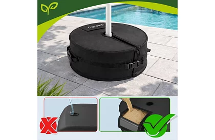 Greutate pentru umbrelă de soare 48 cm – umplută cu nisip până la 40 kg