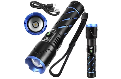 Lanterna tactică LED reîncărcabilă 800 lm, 5000 mAh