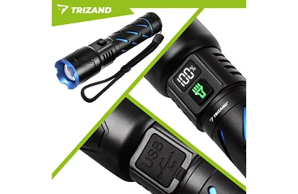 Lanterna tactică LED reîncărcabilă 800 lm, 5000 mAh