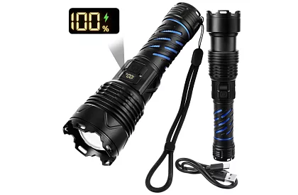 Lanterna tactică LED reîncărcabilă 1500 lm, 5000 mAh