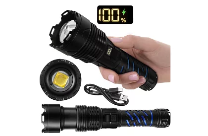 Lanterna tactică LED reîncărcabilă 1500 lm, 5000 mAh