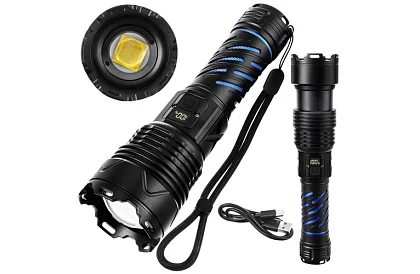 Lanterna tactică LED reîncărcabilă 1500 lm, 5000 mAh