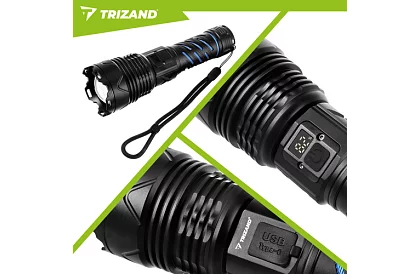 Lanterna tactică LED reîncărcabilă 1500 lm, 5000 mAh