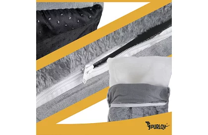 Pat de pisică – căsuță cu acoperiș cu fermoar 39 × 38 × 35 cm